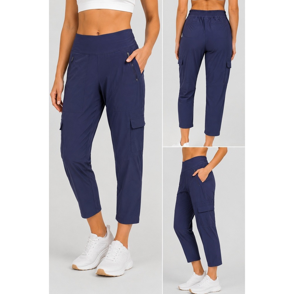 Athleta Chelsea Cargo Pants Women's 6P Navy Utility Travel Hiking Pants